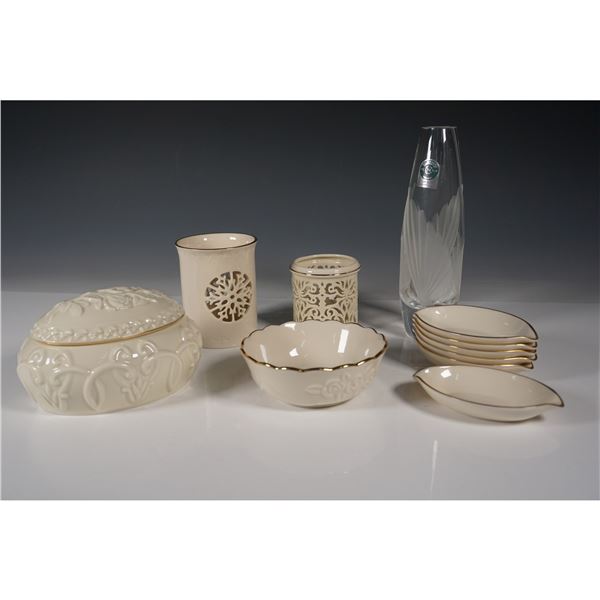 10pc Lenox Porcelain and Crystal Assorted Collection