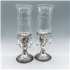 Image 1 : Sterling Silver Candle Holders, FB Rogers, Crystal Prisms