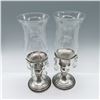 Image 2 : Sterling Silver Candle Holders, FB Rogers, Crystal Prisms