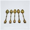 Image 1 : Set of 5 Italian Brass Spoons