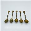 Image 2 : Set of 5 Italian Brass Spoons
