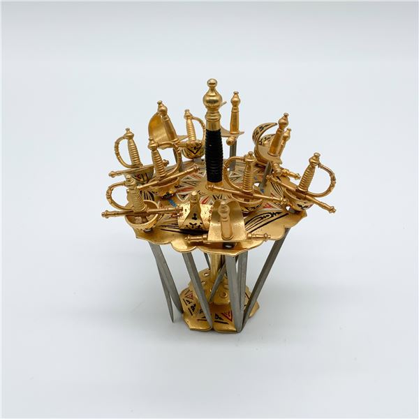 12 Toledo Cocktail Swords in Stand