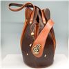 Image 1 : Sergio Cerruti Leather Bucket Bag, Brown and Tan