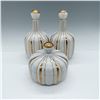 Image 1 : 3pc Irice Gilded Ceramic Bottles and Lidded Box
