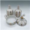 Image 3 : 3pc Irice Gilded Ceramic Bottles and Lidded Box