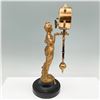 Image 2 : Linder 8-Day Swinging Arm Mantel Clock w/ Gilt Figural Base