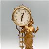 Image 4 : Linder 8-Day Swinging Arm Mantel Clock w/ Gilt Figural Base