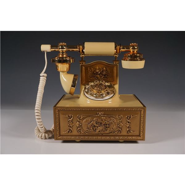 Western Electric Cream and Gold Rotary Telephone