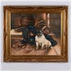 Image 1 : After Otto Bache, Original Oil on Canvas, Spaniel and Pug