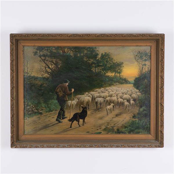 Herbert Dicksee (Aft.) Antique Color Lithograph on Paper