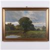 Image 1 : E. Johansen, Large Oil on Canvas, Bucolic Landscape, Signed