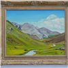 Image 2 : H. Watts, Original Oil on Canvas, Mountain Landscape, Signed