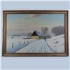 Image 1 : Kai Jeppe Drews, Large Original Oil on Canvas, Winter Signed