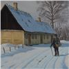 Image 2 : Kai Jeppe Drews, Large Original Oil on Canvas, Winter Signed