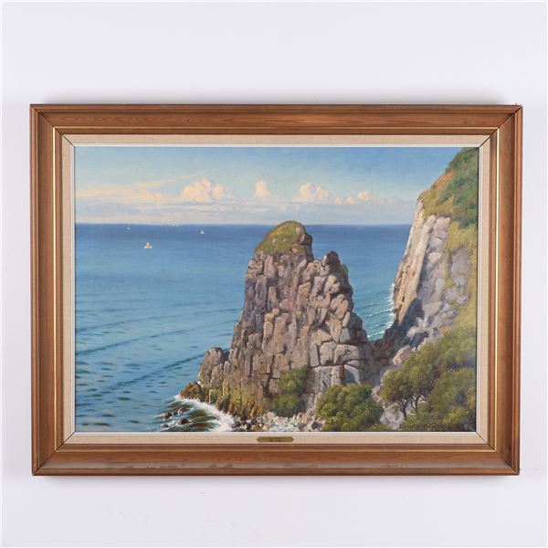 Kai Jeppe Drews, Oil on Canvas, Summer Seascape, Signed