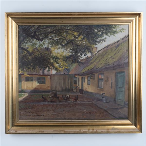 Kai Jeppe Drews, Original Oil on Canvas, Brogaarden, Signed