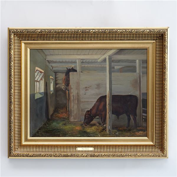 Kai Jeppe Drews, Original Oil on Canvas, Country Farm Signed