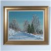 Image 1 : Otto Eilertsen, Original Oil on Canvas, Winter Scene Signed