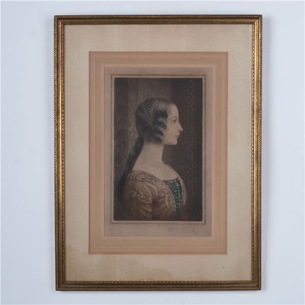 Samuel Arlent Edwards, Antique Mezzotint on Paper, Signed