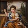Image 2 : Hand-Painted Portrait of a Girl with Soap Bubble & Dog