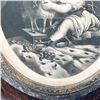Image 2 : Innocence Lithograph in Ornate Oval Frame, 19th Century