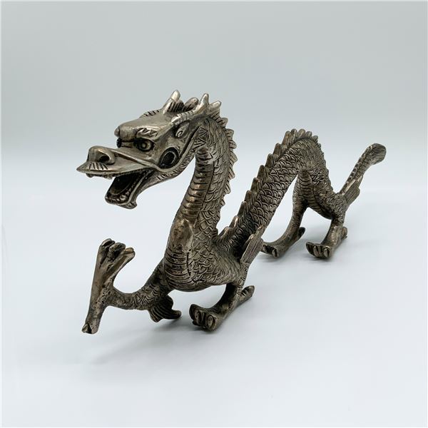 Cast Metal Dragon Figurine
