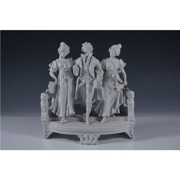Scheibe Alsbach German Bisque Porcelain Figurine, Courting Scene