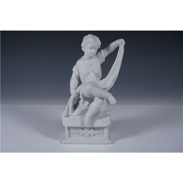 Vintage Wales Japan Bisque Porcelain Figurine