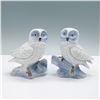 Image 1 : 2pc Japanese KPM Snowy Owl Figurines