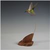 Image 3 : RUCH Hand-Carved Wooden Hummingbird Sculpture