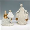 Image 2 : 2pc German Porcelain Figurines, Courting Scene & Lady