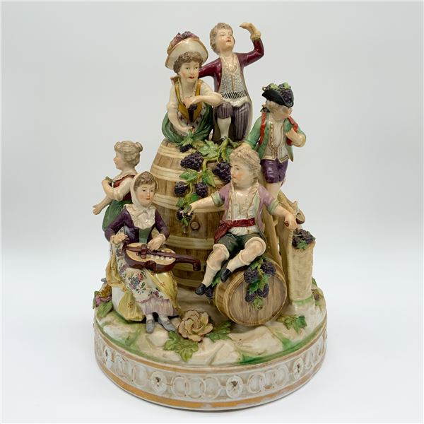 Royal Vienna Porcelain Figurine Grape Harvesting