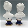 Image 2 : 2pc Japanese KPM Porcelain Busts on Pedestals, Boy and Girl