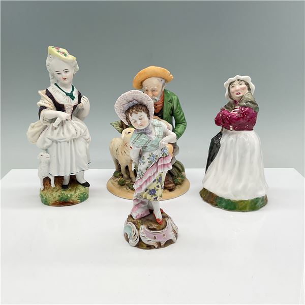 4pc Collection of Figurines including Staffordshire