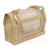 Image 3 : Chanel Vinyl Gold Lambskin Flap Maxi Shoulder Bag