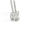 Image 5 : NEW Classic 14k White Gold 0.57 ctw Round Prong Diamond Solitaire Pendant Neckla