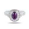 Image 1 : 1.28 ctw UNHEATED Purple Pink KASHMIR Sapphire and 0.49 ctw Diamond Platinum Rin