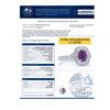 Image 4 : 1.28 ctw UNHEATED Purple Pink KASHMIR Sapphire and 0.49 ctw Diamond Platinum Rin