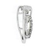Image 4 : 10K White Gold 0.12 ctw Round Prong Diamond Polished Dual Open Heart Slide Penda