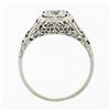 Image 8 : Antique Art Deco 18k Gold 0.38 ctw European Diamond Open Filigree Engagement Rin