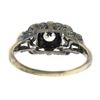 Image 7 : Antique 18k TT Gold 0.37 ctw Old European Cut Diamond Floral Open Milgrain Ring