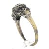 Image 9 : Antique 18k TT Gold 0.37 ctw Old European Cut Diamond Floral Open Milgrain Ring