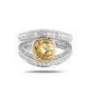 Image 3 : 3.55 ctw UNHEATED Yellow Sapphire and 2.35 ctw Diamond 18K White and Yellow Gold