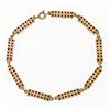 Image 3 : Antique Gilded Silver 6.30 ctw Old Round Cut Bohemian Garnet 8" Tennis Bracelet
