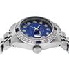 Image 7 : Rolex Ladies Quickset Stainless Steel Blue Diamond And Sapphire Datejust Wristwa