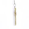Image 4 : 18K TT Gold 0.60 ctw Round Diamond Open Cross Pendant w/ 18.5" Wheat Link Chain