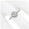 Image 3 : Antique Art Deco French Platinum Illusion Set Diamond Solitaire Engagement Ring