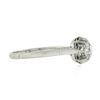 Image 5 : Antique Art Deco French Platinum Illusion Set Diamond Solitaire Engagement Ring