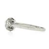 Image 6 : Antique Art Deco French Platinum Illusion Set Diamond Solitaire Engagement Ring