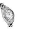 Image 3 : Rolex Ladies Stainless Steel Quickset White Roman Engine Turn Bezel Date Watch W